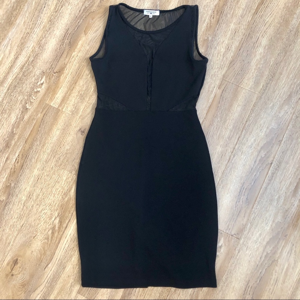 Little Black Dress With Mesh Cutouts